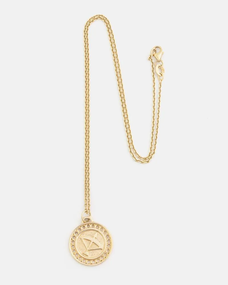 Zodiac Sagittarius Pendant in 14k Yellow Gold